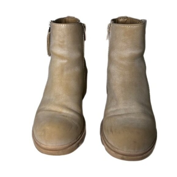 Jellypop Kids Girls Taylar Block Heel Booties Tan Size 3M - Picture 5 of 12